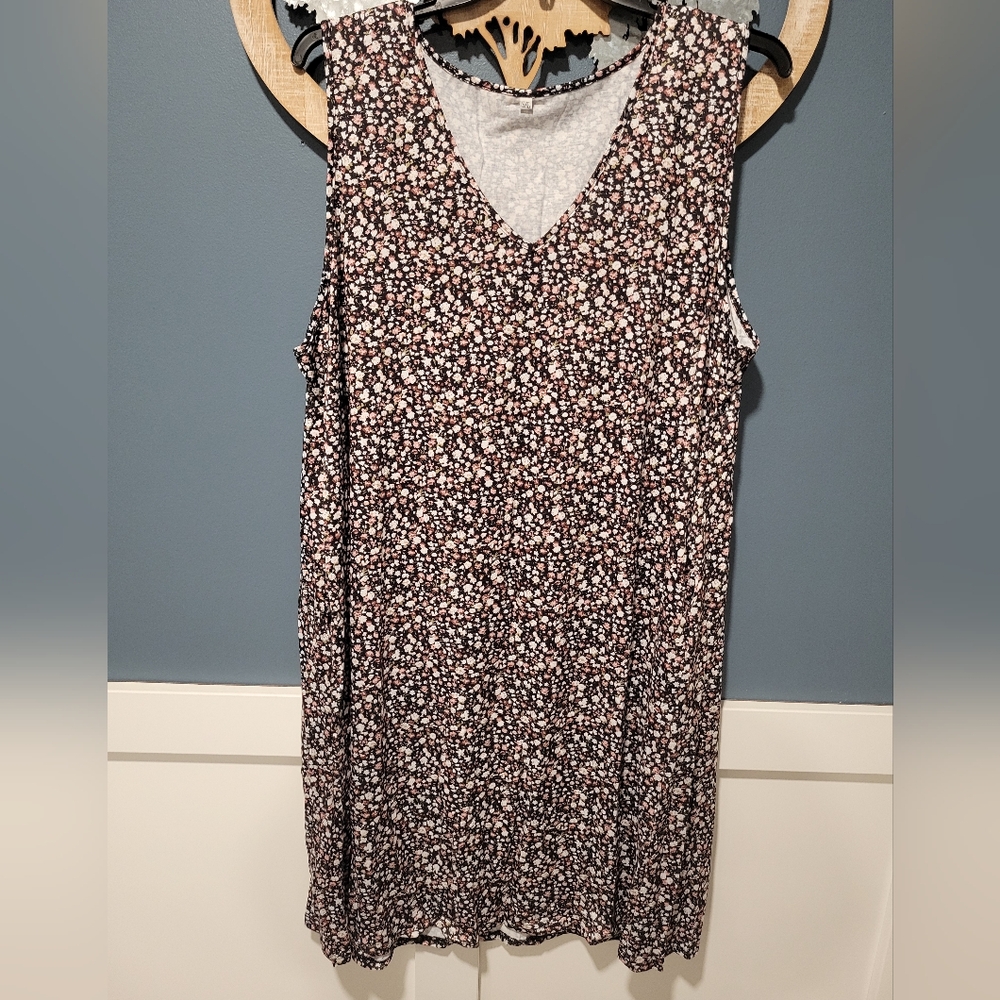 *Ivicoer Summer Beach Dresses V-Neck Floral Printed Tank Swing Dress